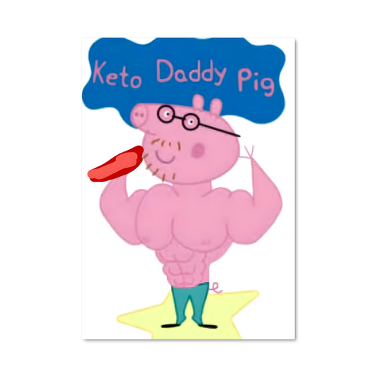 Poster Papa Cochon en Folie