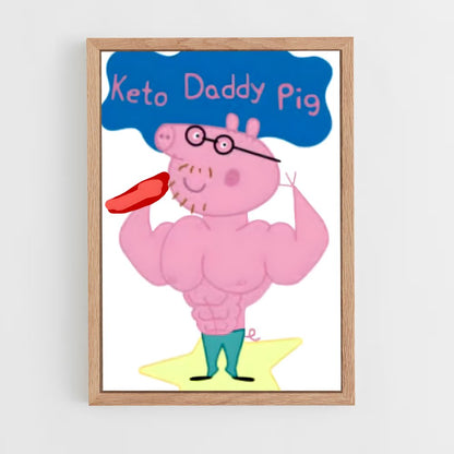 ap-daddy pig-2 cadre Bois clair