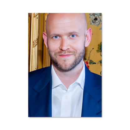 Poster Blue Suit, Bald Confidence