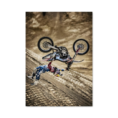 Poster Saut en Moto