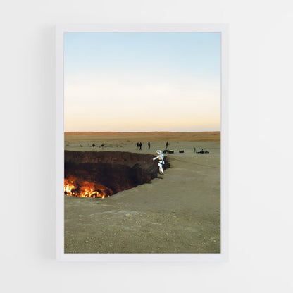 ap-darvaza gas crater-1 cadre Blanc