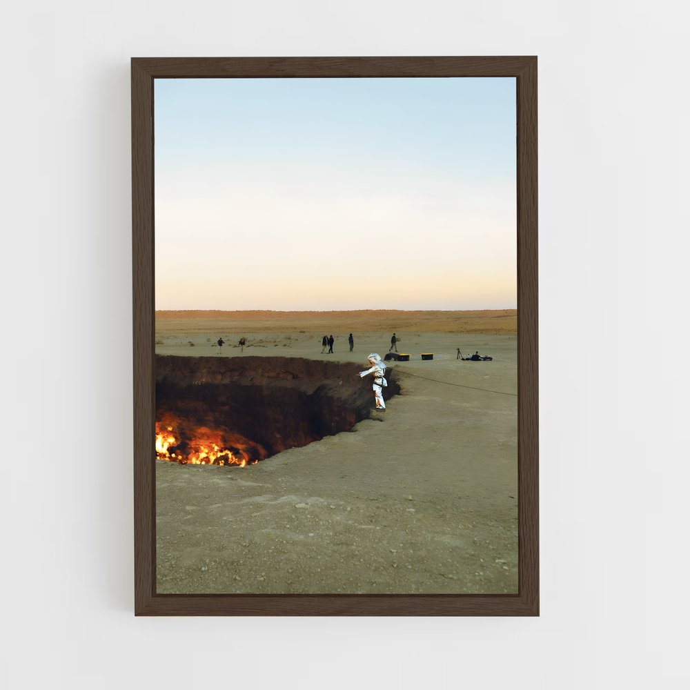 ap-darvaza gas crater-1 cadre Bois foncé