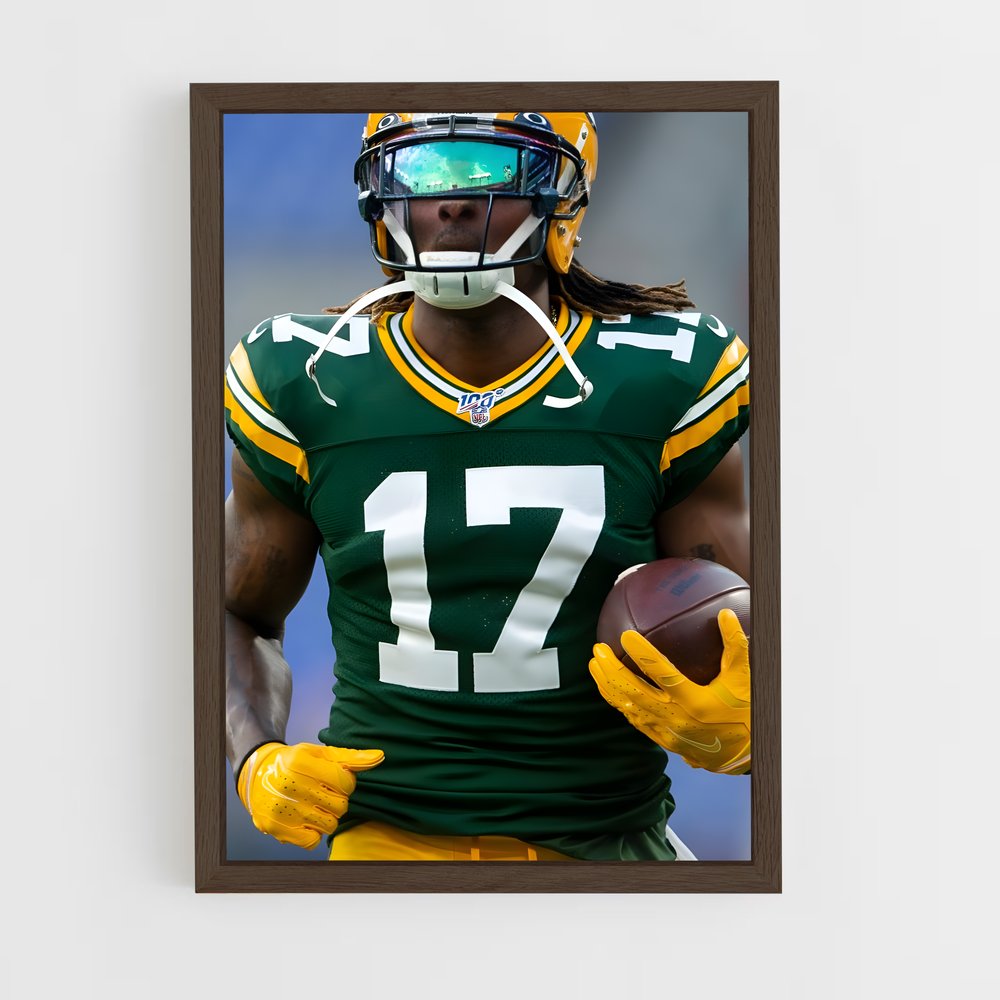 ap-davante adams-1 cadre Bois foncé