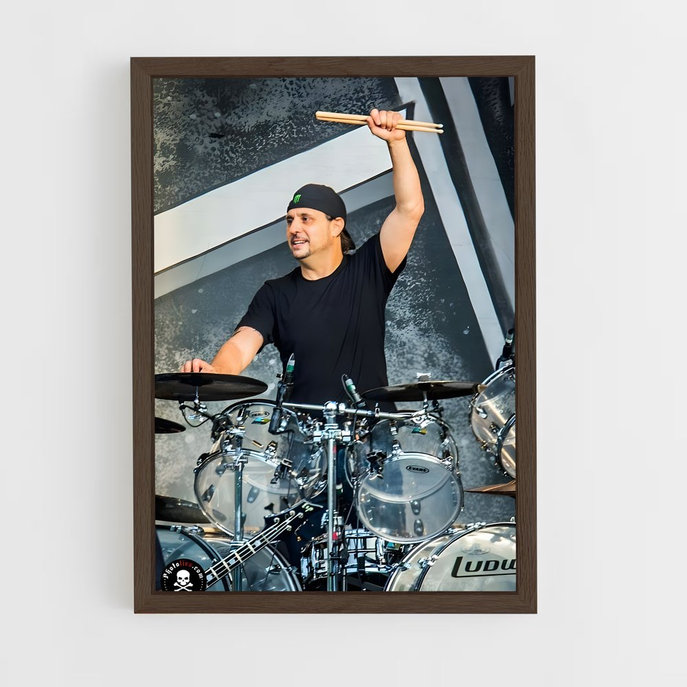 ap-dave lombardo-4 cadre Bois foncé