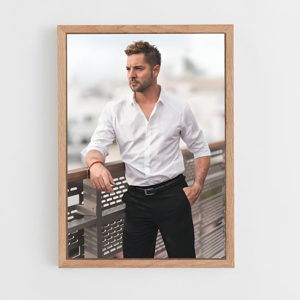 ap-david bisbal-4 cadre Bois clair
