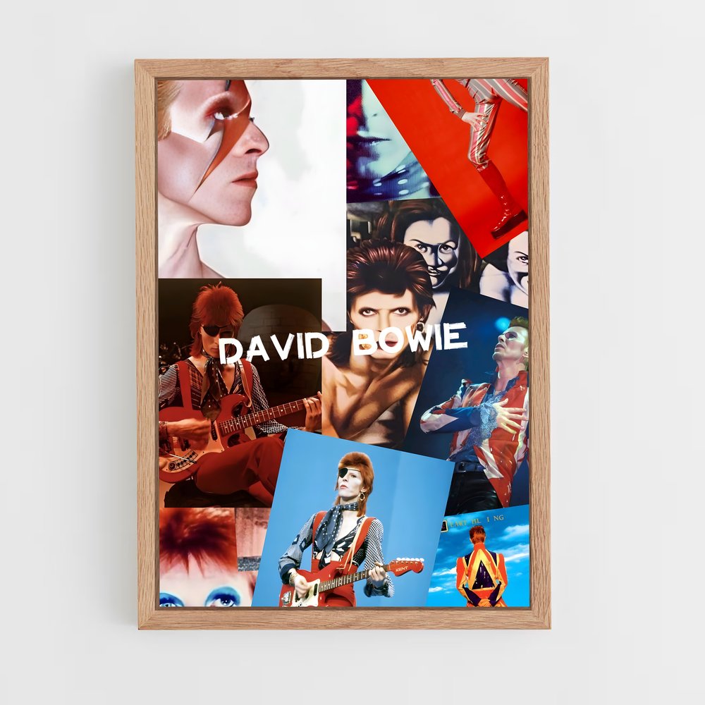 ap-david bowie-6 cadre Bois clair