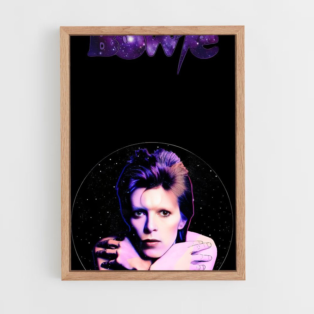 ap-david bowie-7 cadre Bois clair