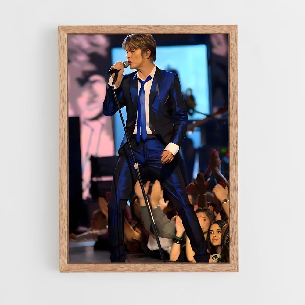 ap-david bowie-8 cadre Bois clair