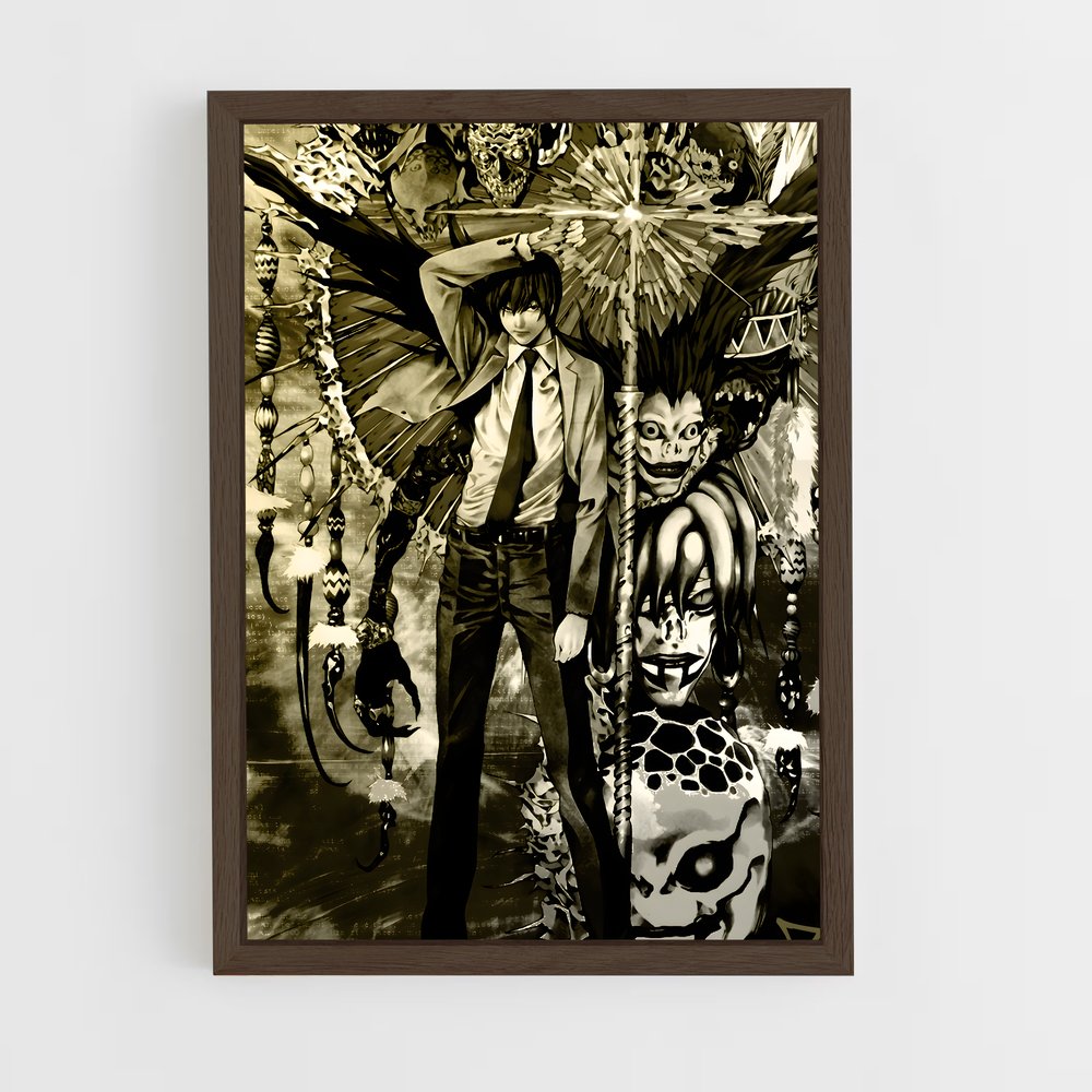 ap-death note-1 cadre Bois foncé