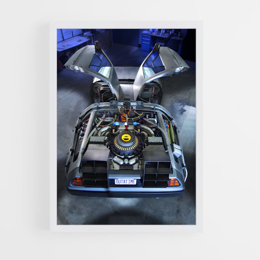ap-delorean time machine-2 cadre Blanc