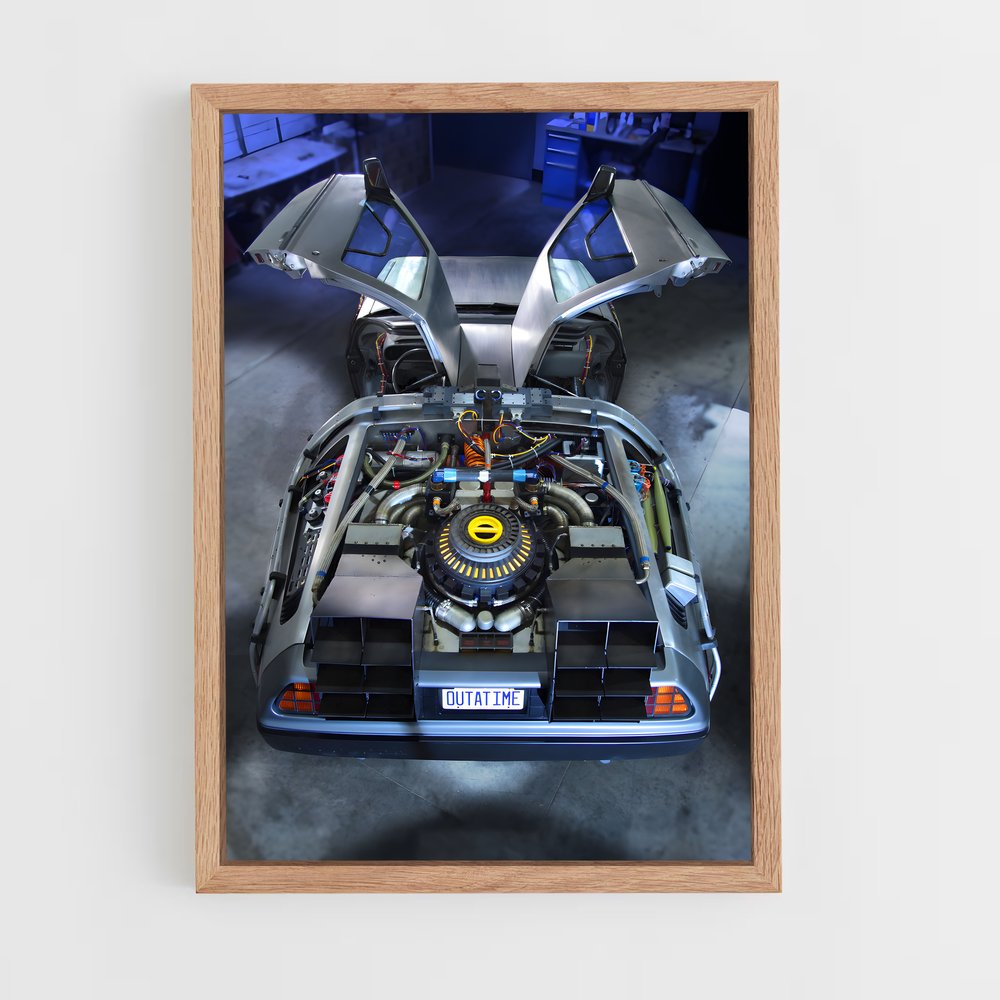 ap-delorean time machine-2 cadre Bois clair