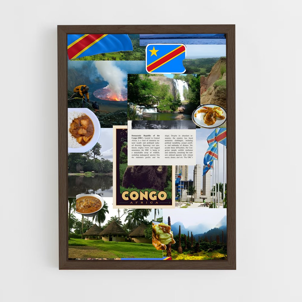 ap-democratic republic of congo-5 cadre Bois foncé