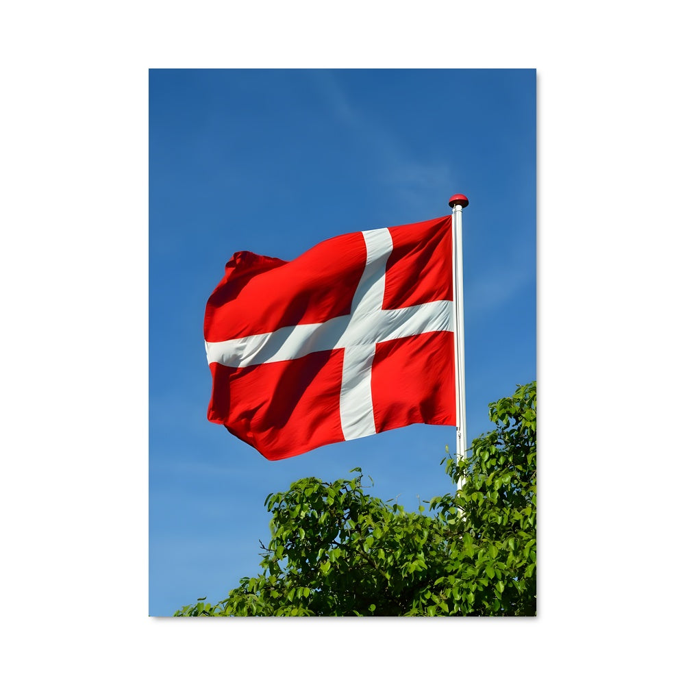 Poster Drapeau du Danemark