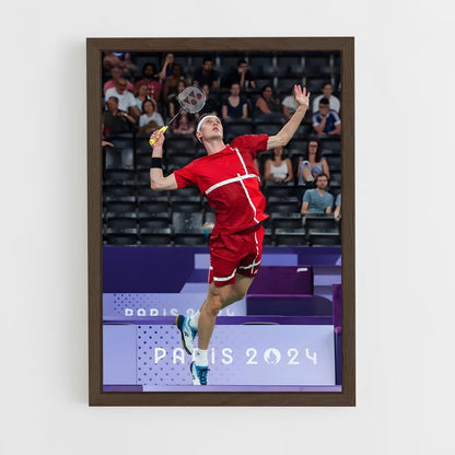 ap-denmark national badminton team-1 cadre Bois foncé