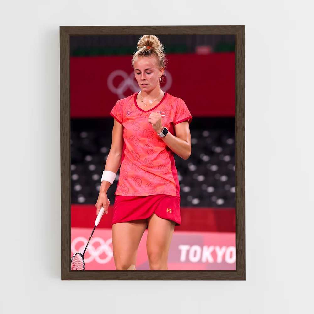ap-denmark national badminton team-2 cadre Bois foncé