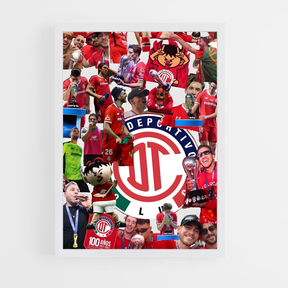 ap-deportivo toluca fc-8 cadre Blanc