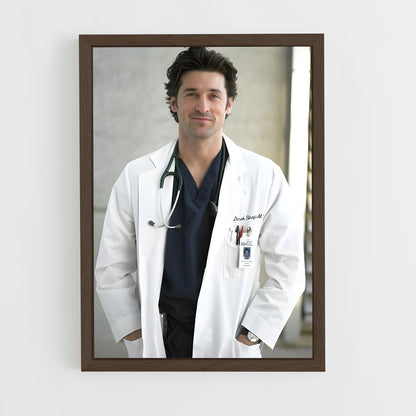 ap-derek shepherd-2 cadre Bois foncé
