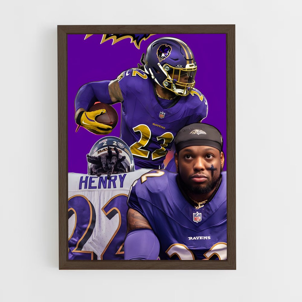 ap-derrick henry-2 cadre Bois foncé