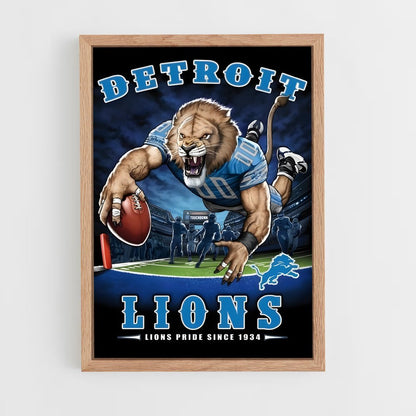 ap-detroit lions-7 cadre Bois clair