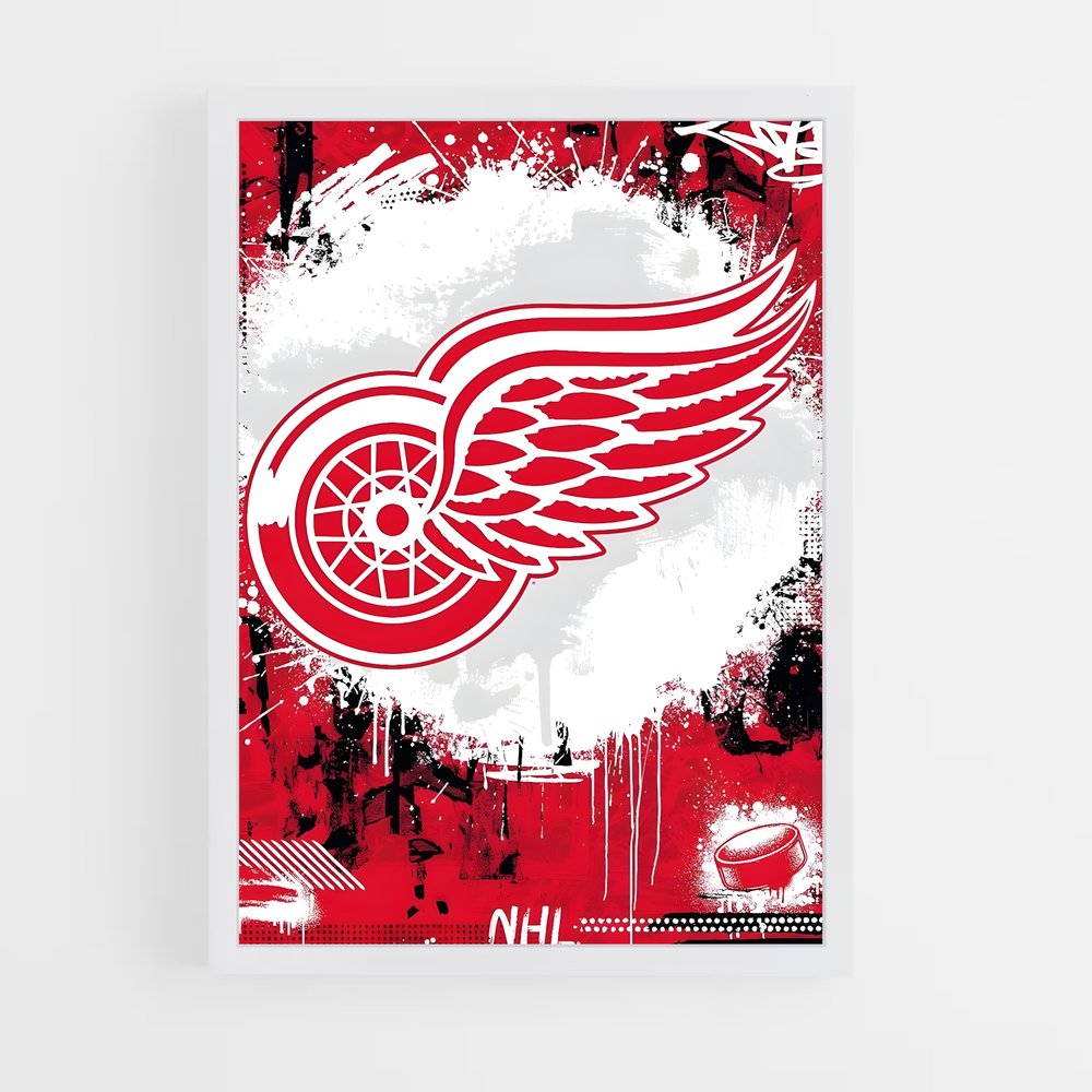 ap-detroit red wings-2 cadre Blanc