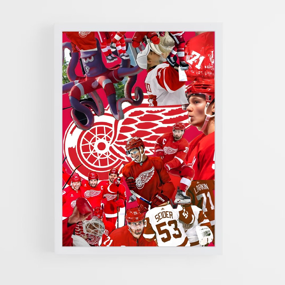 ap-detroit red wings-3 cadre Blanc