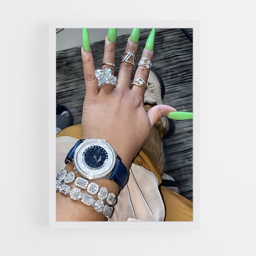 ap-diamond hands-3 cadre Blanc