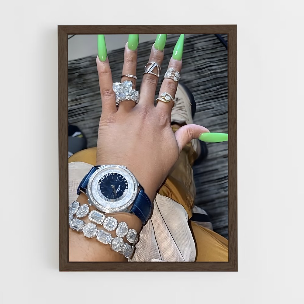 ap-diamond hands-3 cadre Bois foncé