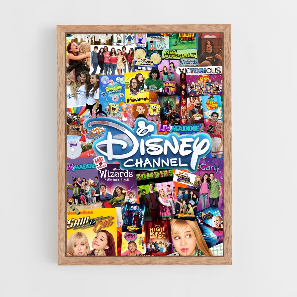 ap-disney channel-1 cadre Bois clair