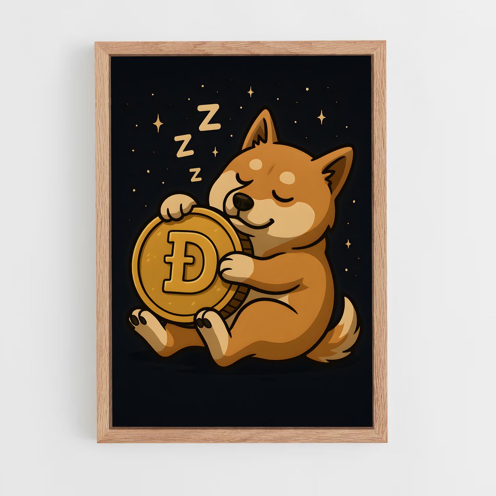 ap-dogecoin-4 cadre Bois clair