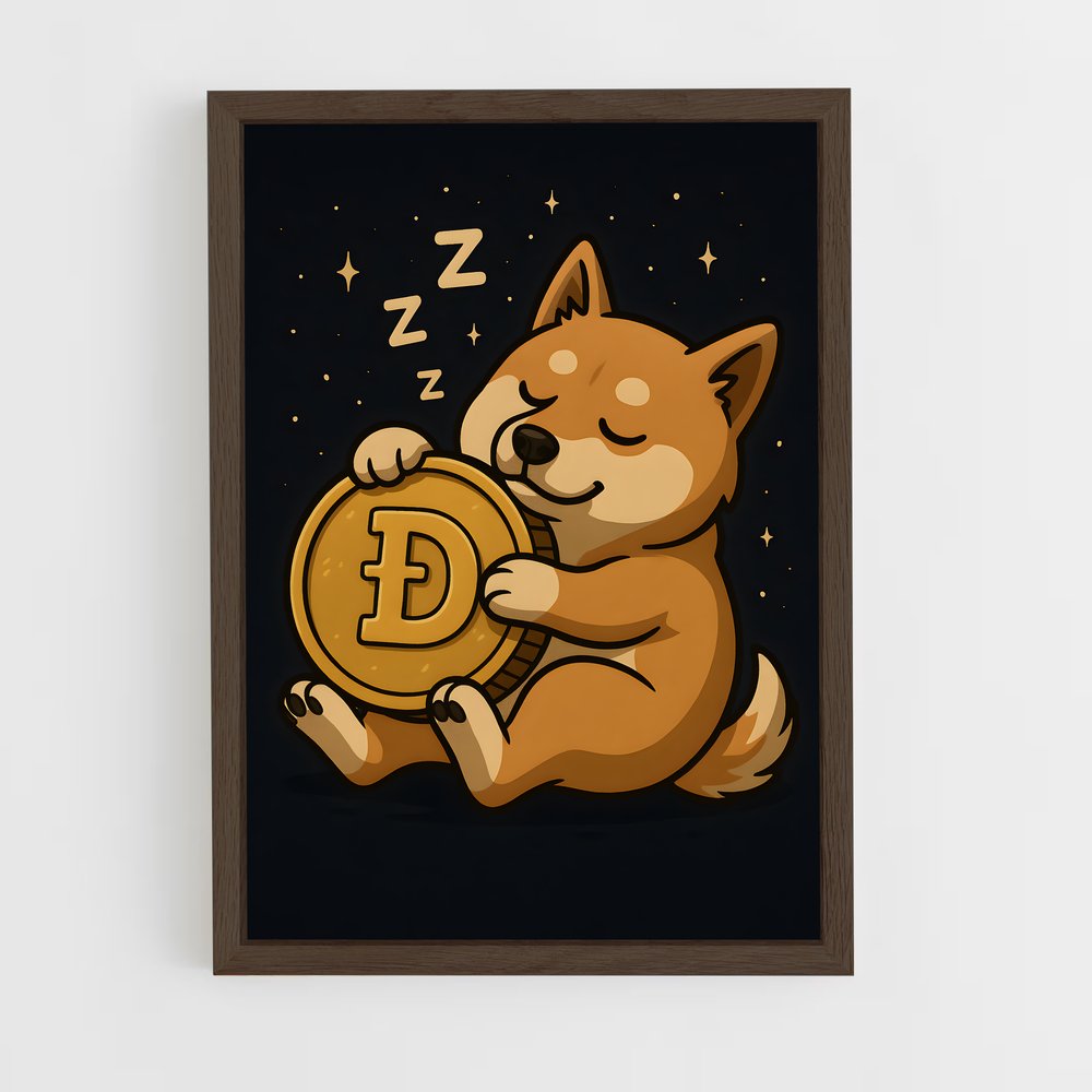 ap-dogecoin-4 cadre Bois foncé