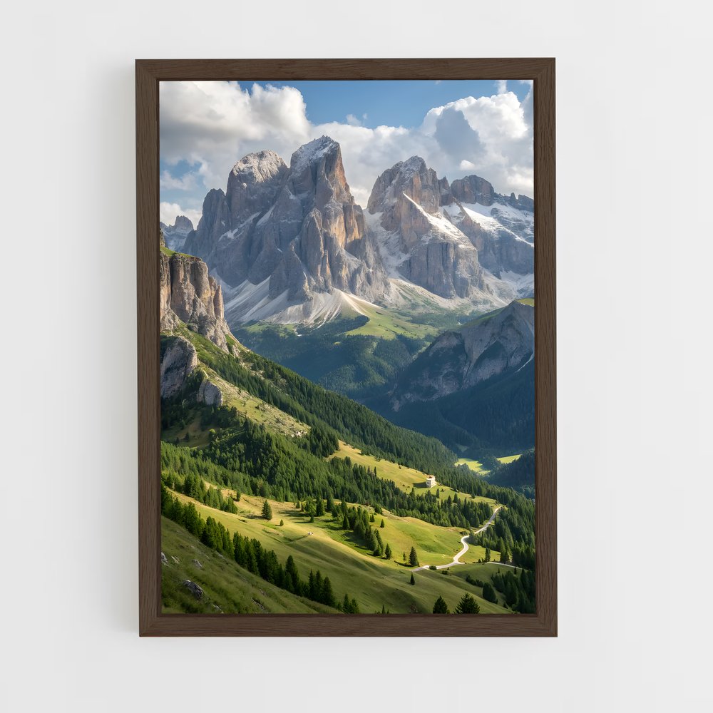 ap-dolomites mountains-1 cadre Bois foncé