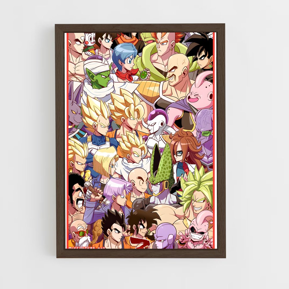 ap-dragon ball fighterz-3 cadre Bois foncé
