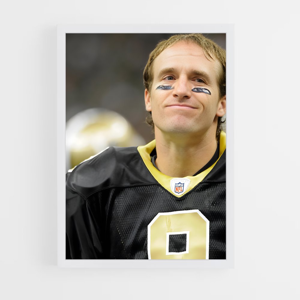 ap-drew brees-6 cadre Blanc