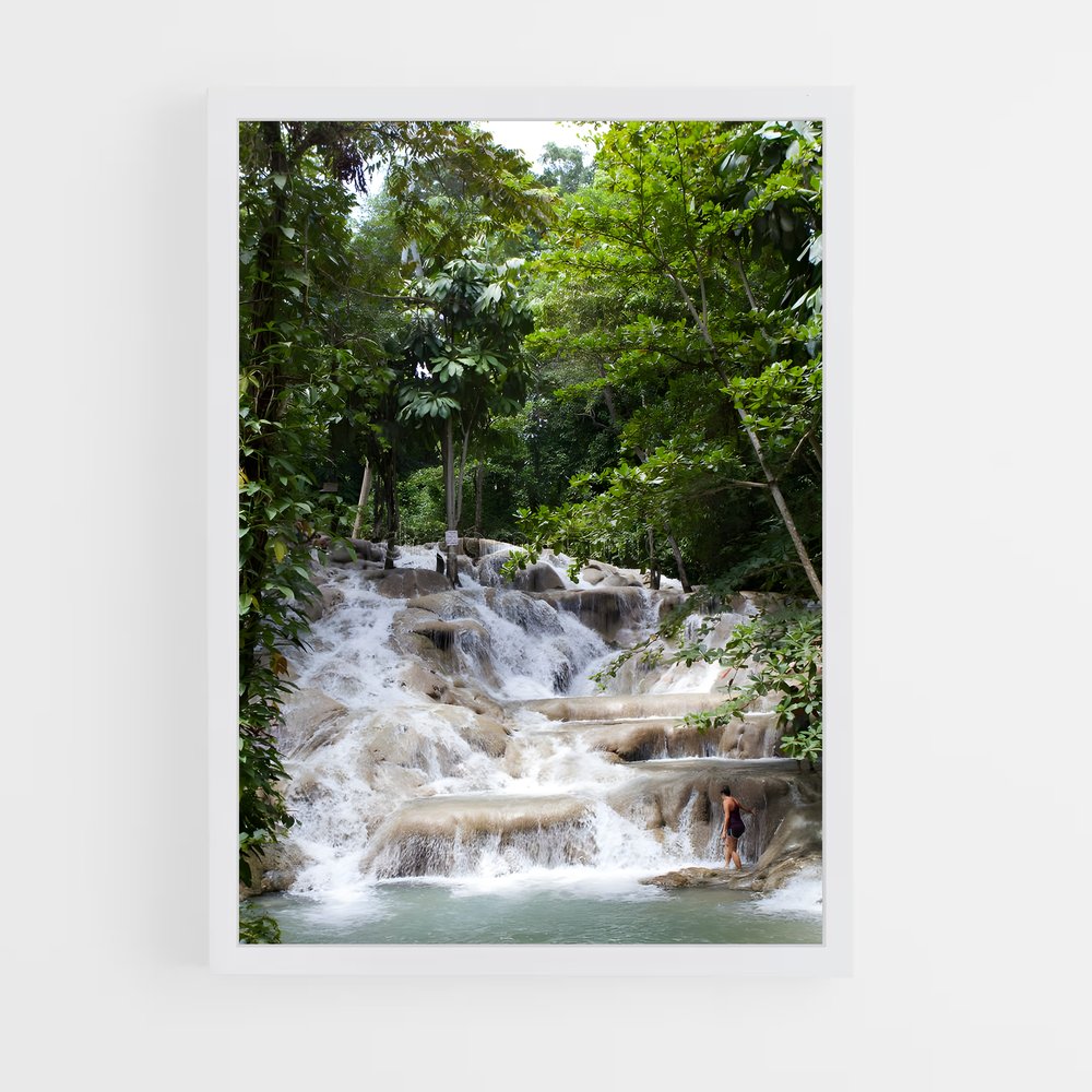 ap-dunn's river falls-2 cadre Blanc