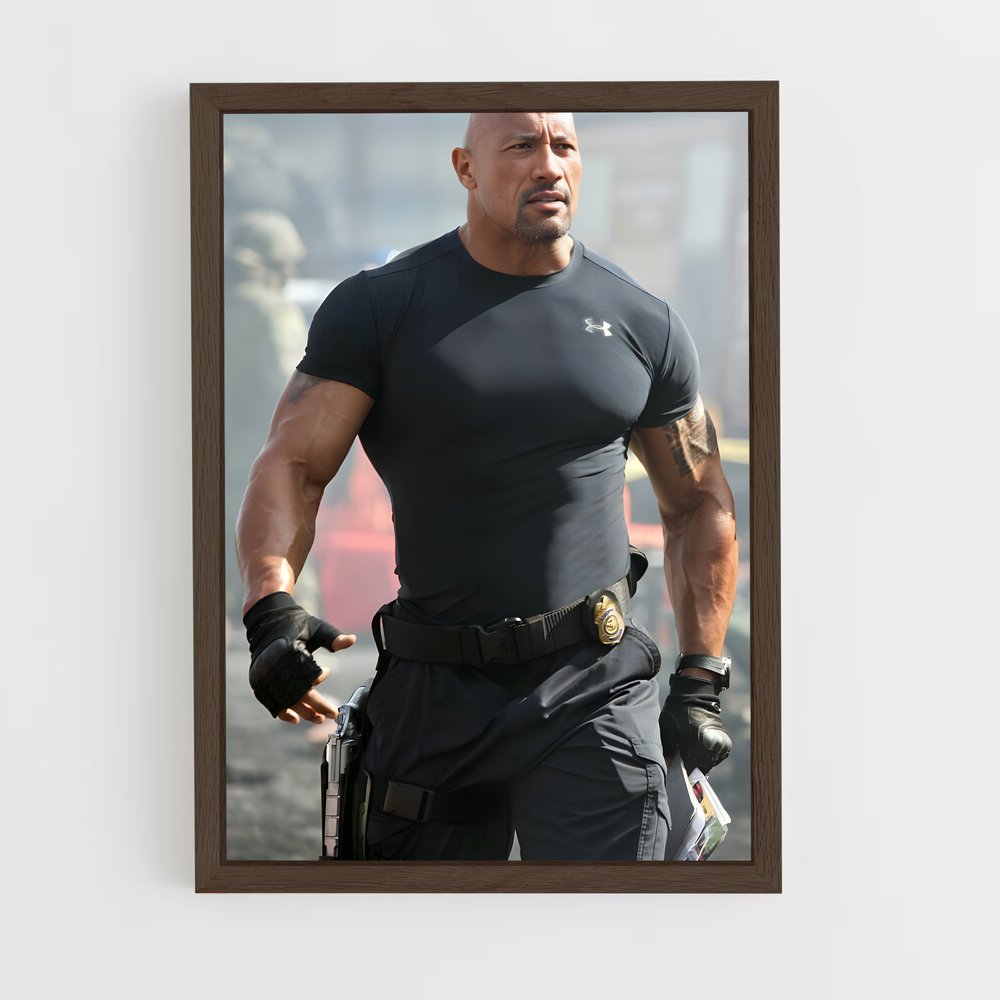 ap-dwayne johnson-2 cadre Bois foncé