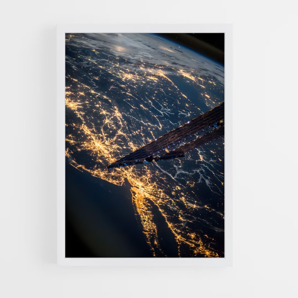 ap-earth from space-10 cadre Blanc