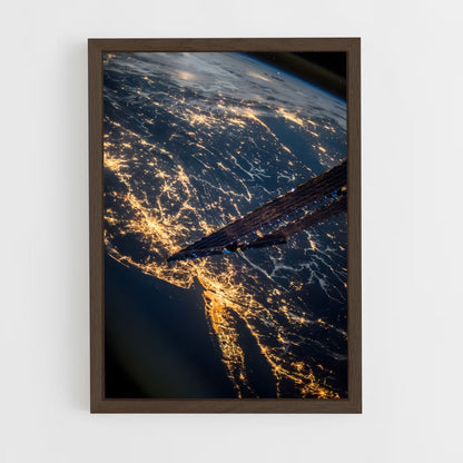 ap-earth from space-10 cadre Bois foncé
