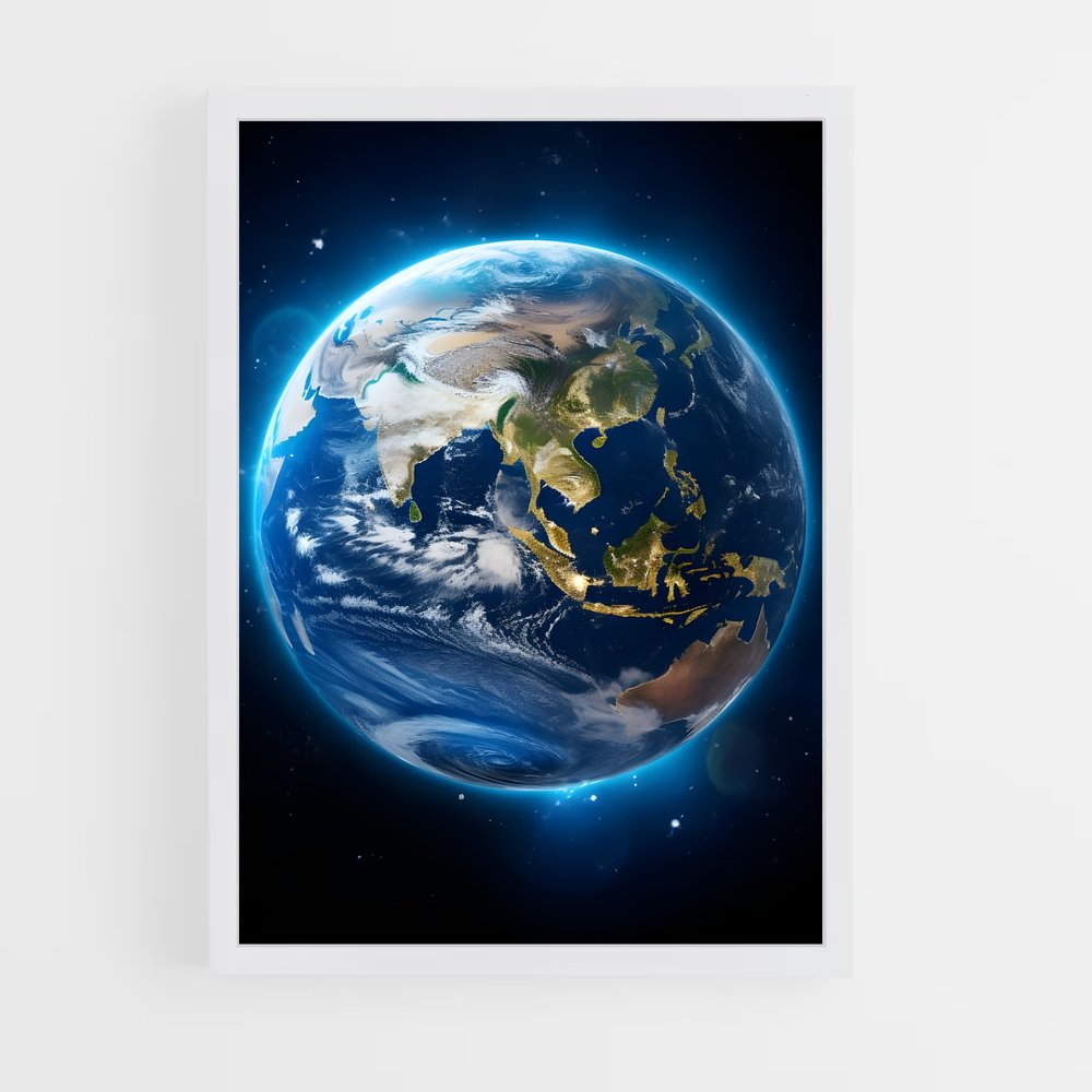 ap-earth from space-5 cadre Blanc
