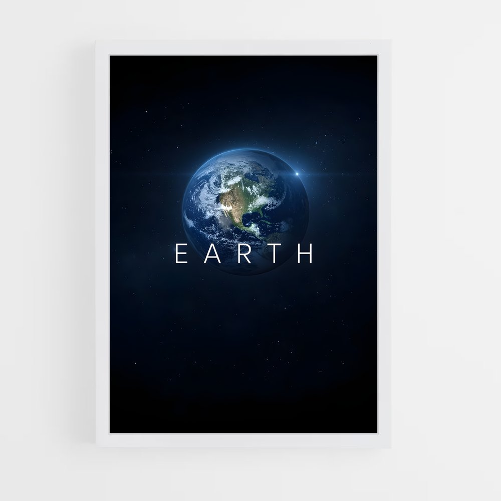 ap-earth from space-6 cadre Blanc