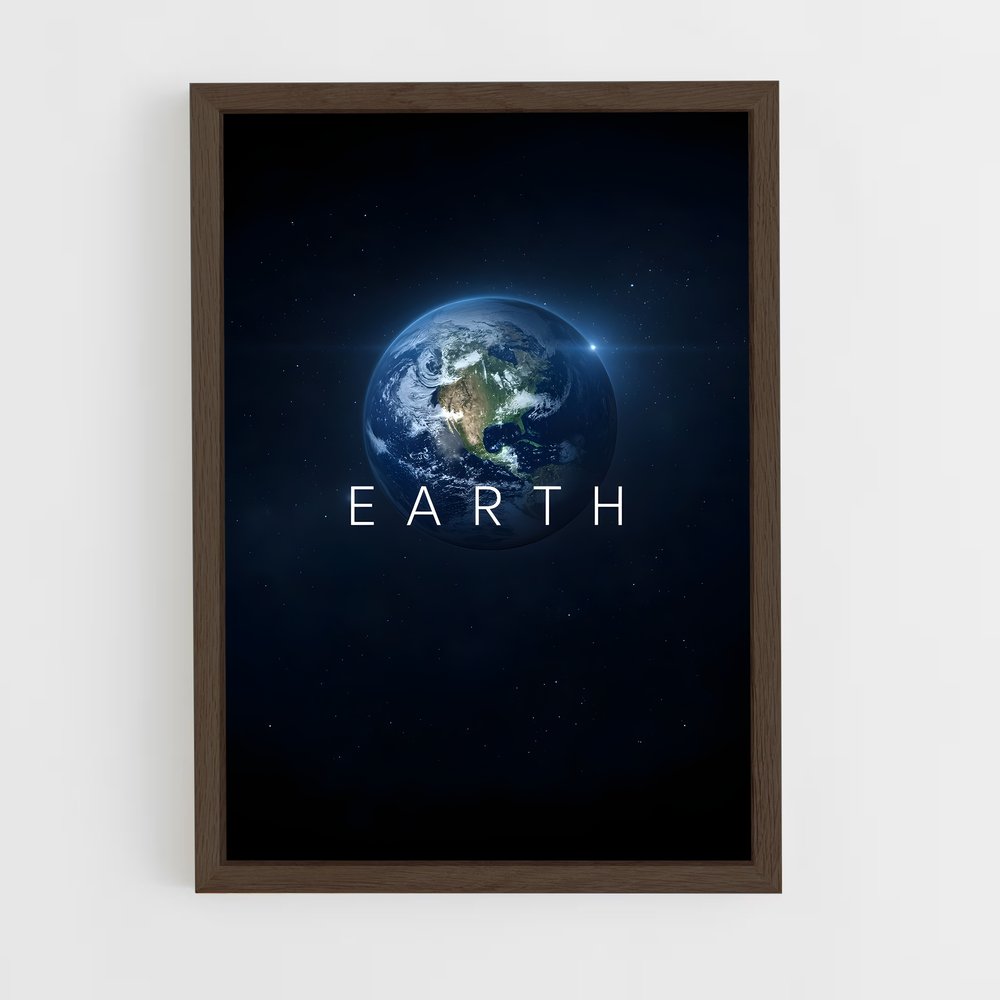 ap-earth from space-6 cadre Bois foncé