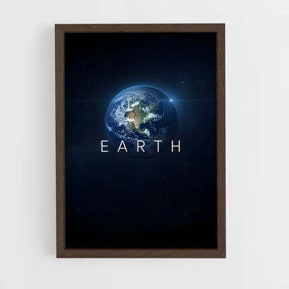 ap-earth from space-6 cadre Bois foncé