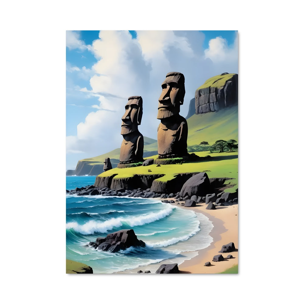 Poster Easter island moai 93863