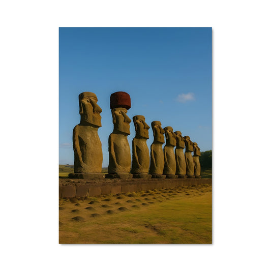 Poster Easter island moai 93844