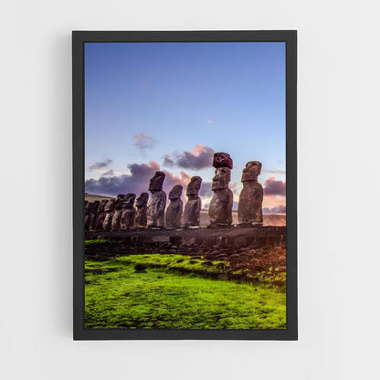 ap-easter island moai-11 cadre Noir