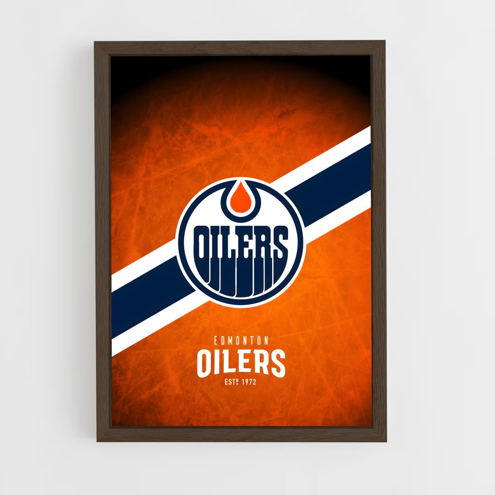 ap-edmonton oilers-1 cadre Bois foncé