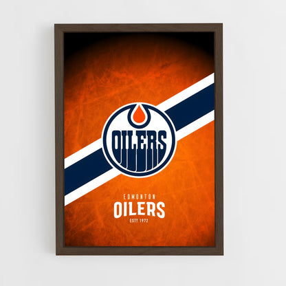 ap-edmonton oilers-1 cadre Bois foncé