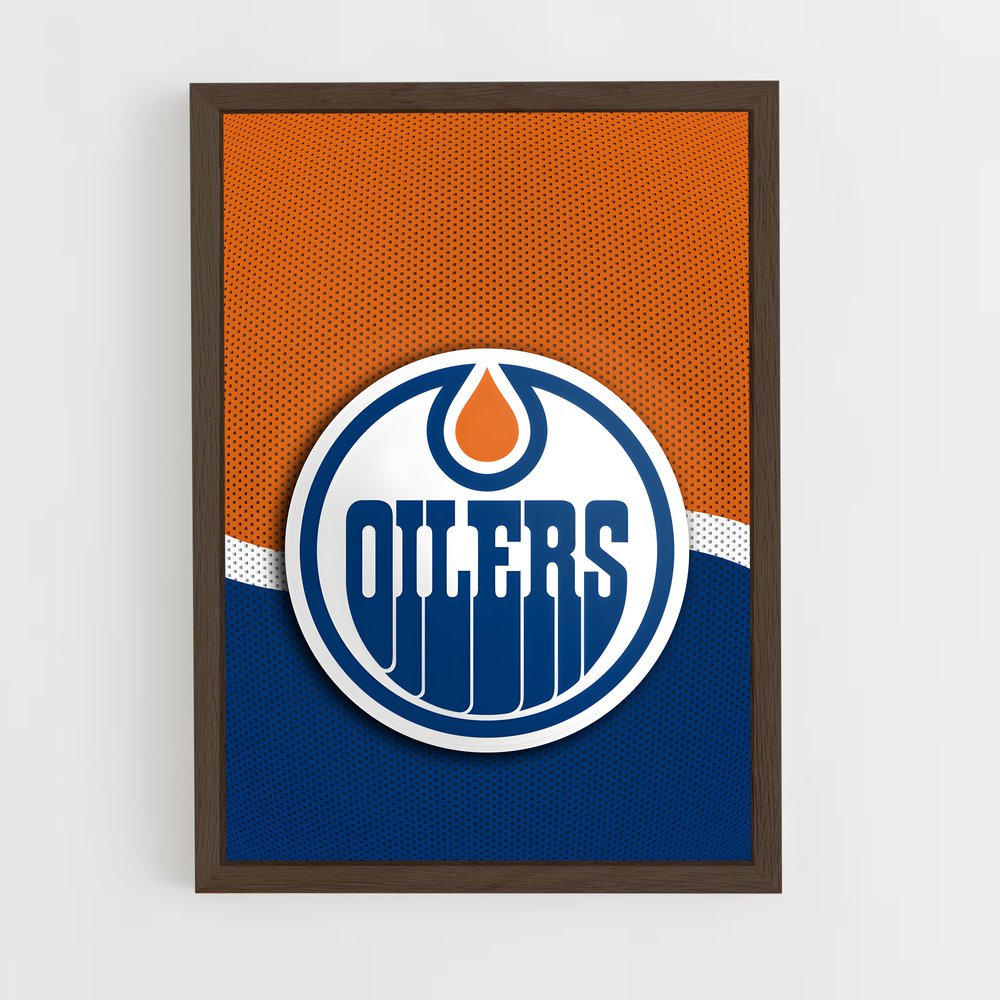 ap-edmonton oilers-2 cadre Bois foncé