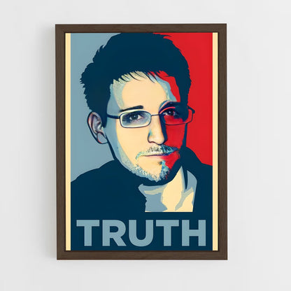ap-edward snowden-3 cadre Bois foncé