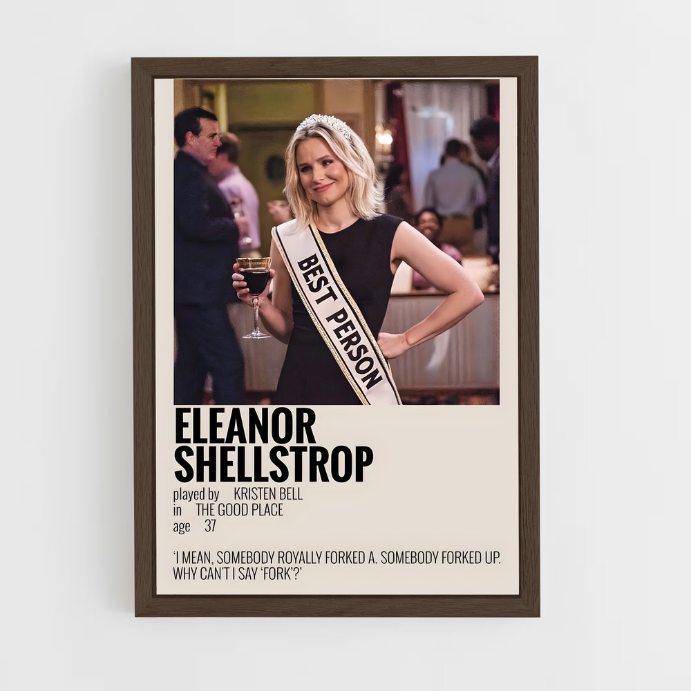 ap-eleanor shellstrop-3 cadre Bois foncé