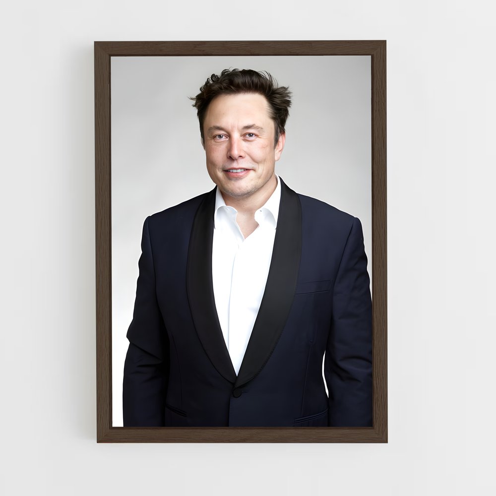 ap-elon musk-3 cadre Bois foncé